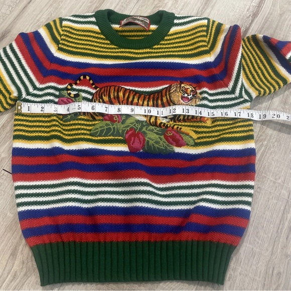 Vintage Gucci Tiger Knit Sweater Women’s Sz XS-S Embroidered Tiger Rare - Picture 14 of 15